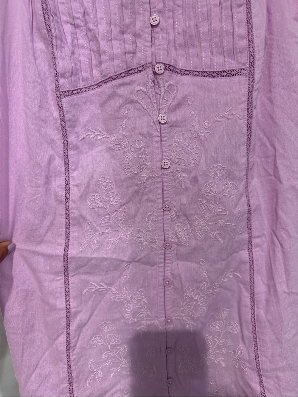 Women's Embroidered Slip Sleep Dress Lavender - Roller Rabbit XS NWT - Picture 6 of 11